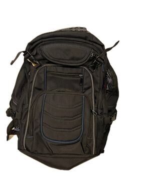 No Label Gaming Heavy Duty Backpack Black w Gray Lining